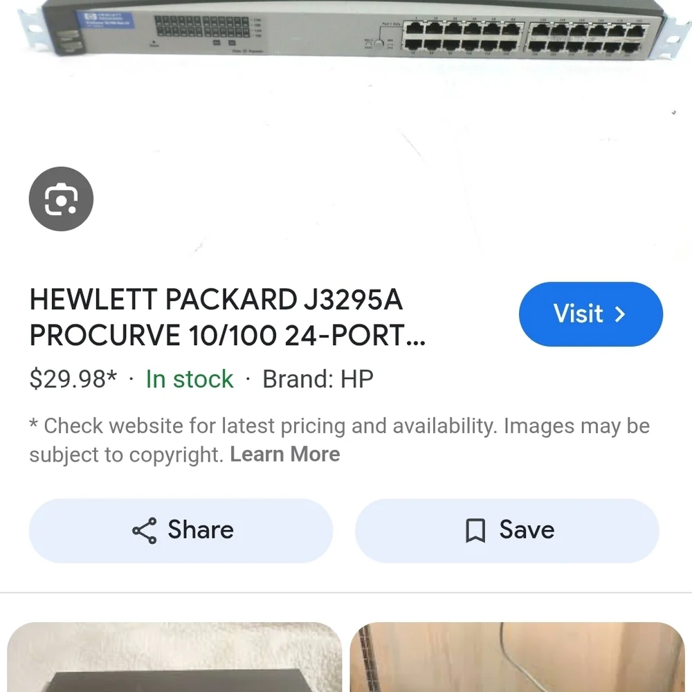 HP ProCurve J3295A 24-Port Wired Router - Black and Gray